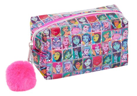 Disney Princess and Villains Makeup Bag: Perfect for Girls and Women, Ideal for Travel or Pencil Storage.