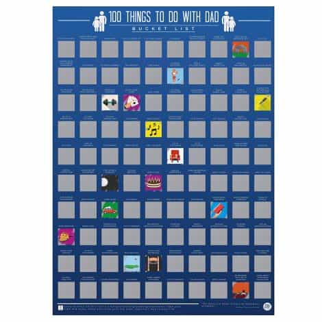 Gift Republic Dad’s Ultimate Bucket List Scratch Poster – Discover 100 exciting activities to do together!