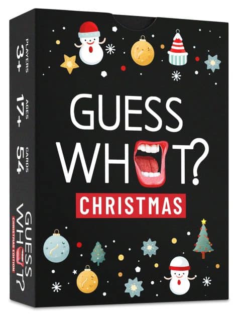 Christmas Card Game – Guess What? The perfect festive game for adults to enjoy during the holiday season.