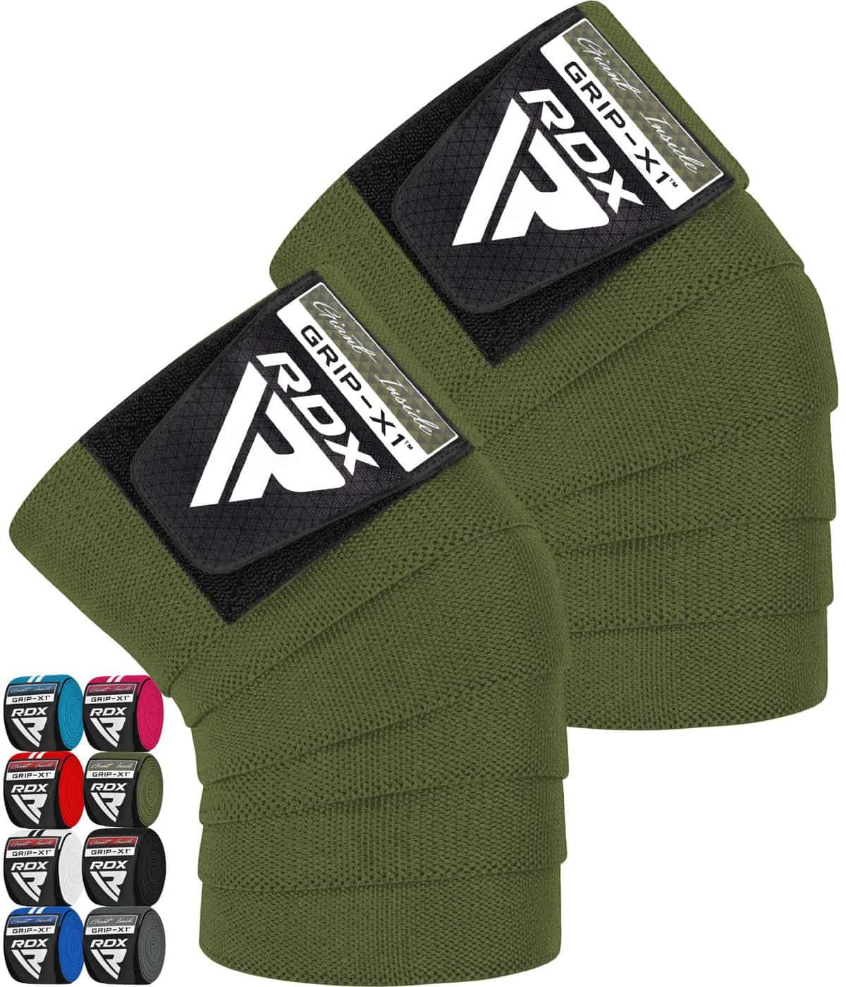 RDX Knee Wraps Pair Weightlifting, IPL USPA Approved, 78” Elasticated Straps for Gym Workout Fitness Squats Powerlifting,Men Women Training, Squatting Leg Press