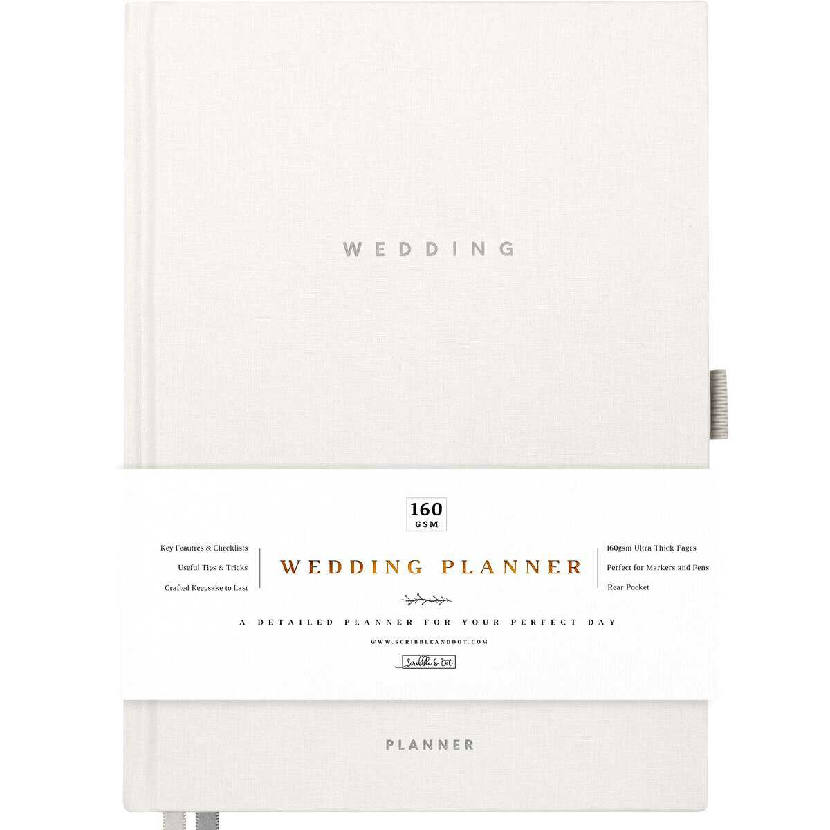 Wedding Planner Book and Organiser for the Bride | Tissue Wrapped in a Gift Box | 160gsm Ultra Thick Pages | This Elegantly Designed Planner Allows you to Plan Every Detail for your Special Day