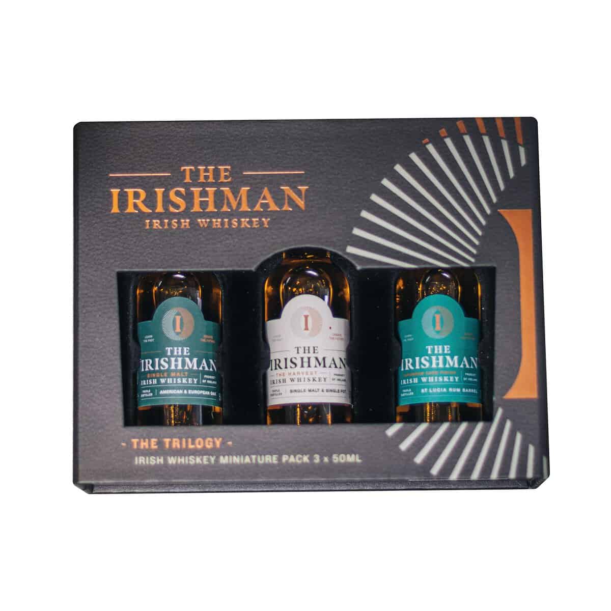 The Irishman Irish Whiskey Trilogy Mini Gift Pack Irishman 40% ABV 3 x 50mls: Single Malt, The Harvest, Caribbean Cask Whisky deal of the day