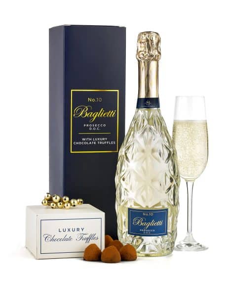 Thornton & France Prosecco & Chocolates Gift Set | Bubbly White Wine With Chocolate Truffles