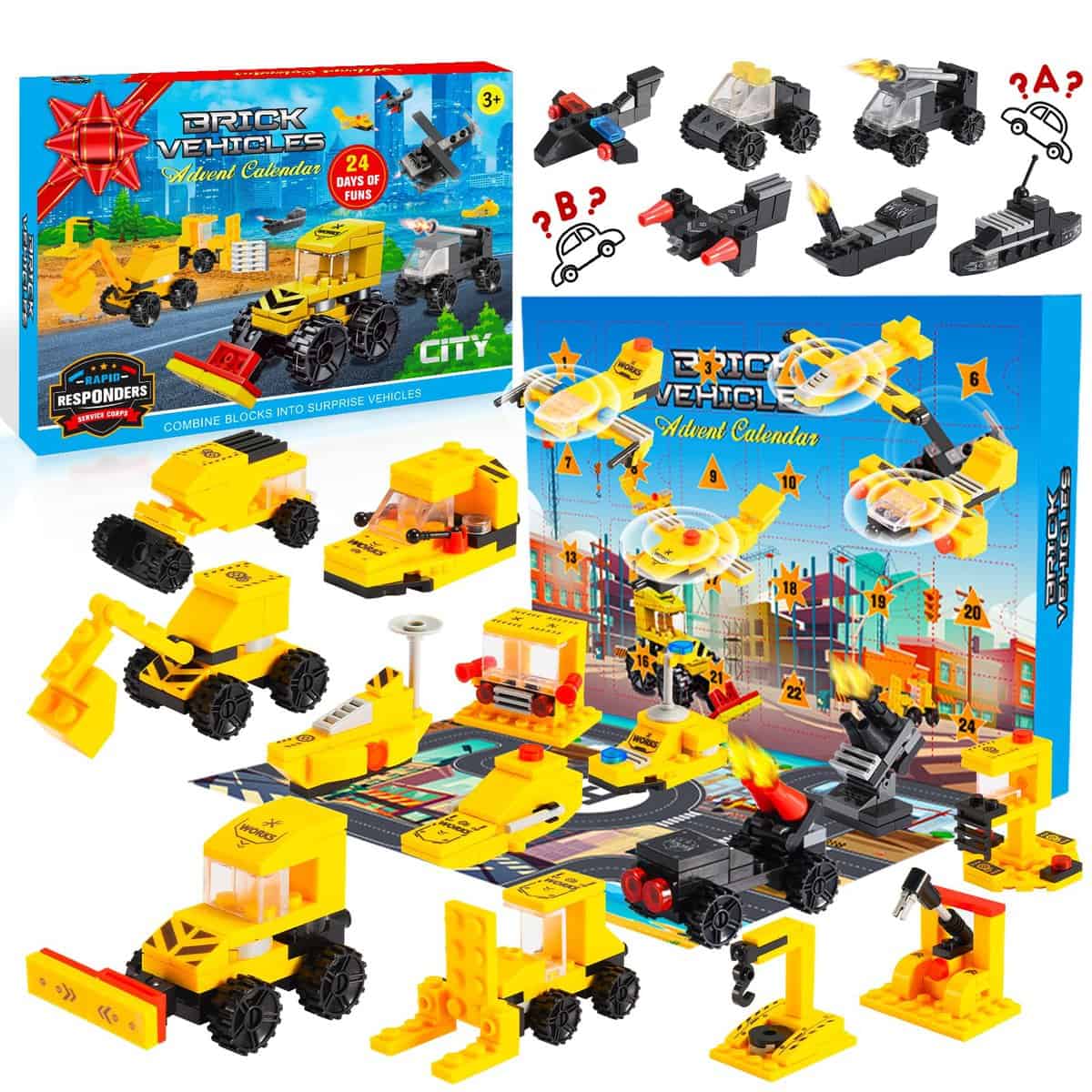 Veopoko Advent Calendar 2023 Kids, Toy Cars for Kids Construction Toys 4 5 6 7 8 9 10 Year Old Boy Girl Gifts Boys Toys Age 4-10 Christmas Advent Calendar 2023 Toys for 4-10 Year Olds Girls