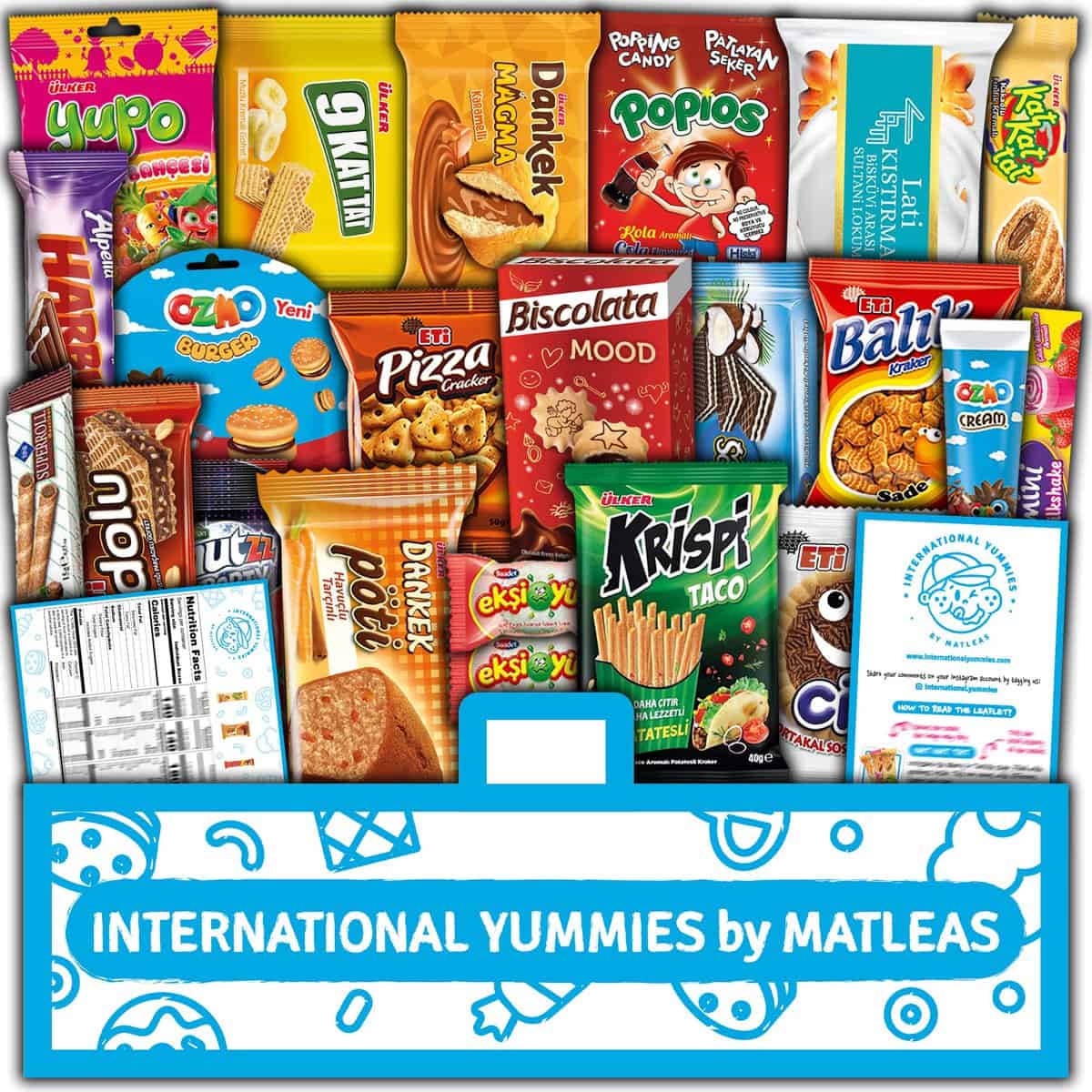 Maxi International Food Hamper | Premium Exotic Foreign Foods | Unique Hampers & Gourmet Gift for Men and Women | American Alike Retro Turkish Foods | 20 Full-Size + 1 Bonus Snacks