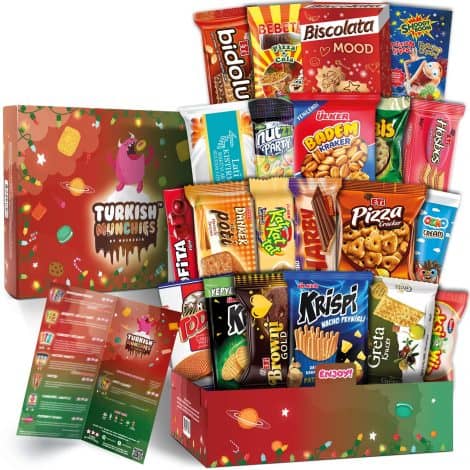 Deluxe International Food Basket | Exclusive Exotic Cuisine | Special Hampers & Gourmet Present | Retro Turkish Delights | 20 Full-Size + 1 Extra Treat.