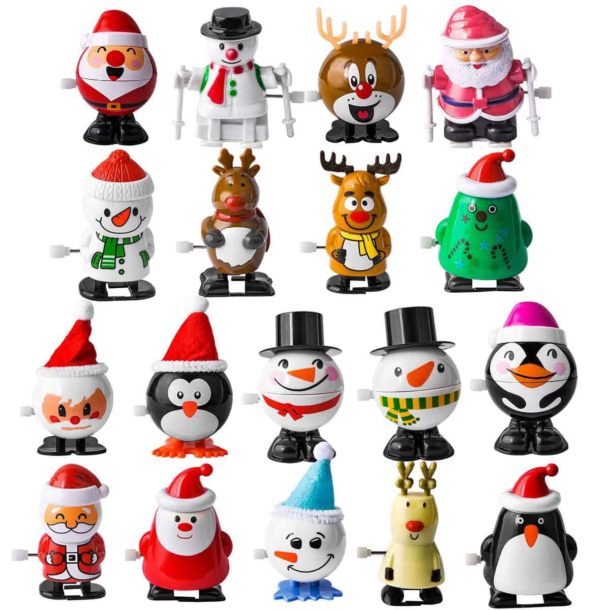 JOYIN 18 Pack Christmas Wind Up Toy Assortments Stocking Stuffers for Christmas Party Favor Supply Accessories (18 Pieces Pack)