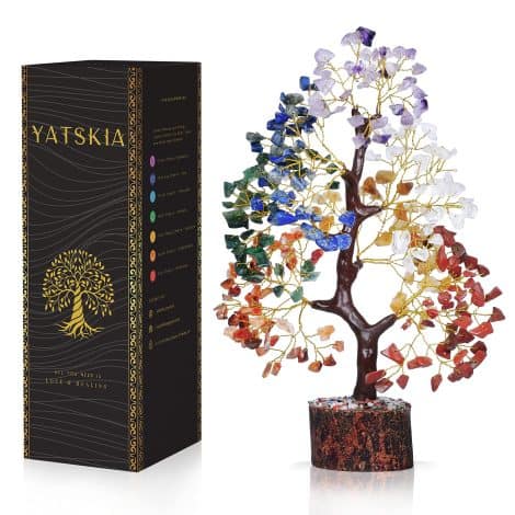 Seven Chakra Tree – A beautiful Crystal Tree for positive energy and Feng Shui decor, with healing stones.