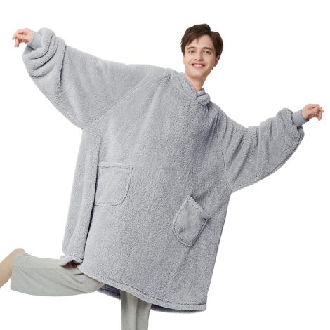 “Bedsure Cozy Hooded Blanket for Her – Stay snug with this warm oversized wearable fleece blanket!”