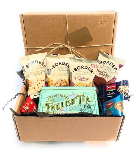 AST GIFTS English Tea Gift Set Hamper: Perfect Afternoon Tea Box with Teabags, Biscuits, and Wafers. Ideal for Any Occasion.