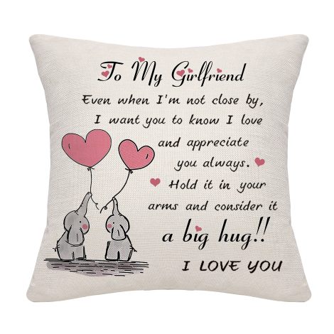 Cute Couples Cushion Cover – A perfect gift for your girlfriend on Valentine’s Day or her birthday.