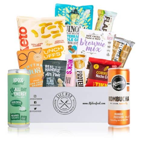 Lifebox – Deluxe Plant-Based Snacks & Beverage Selection: Gift Basket | Wholesome Gluten-Free Indulgences | Approved by Nutritionists.