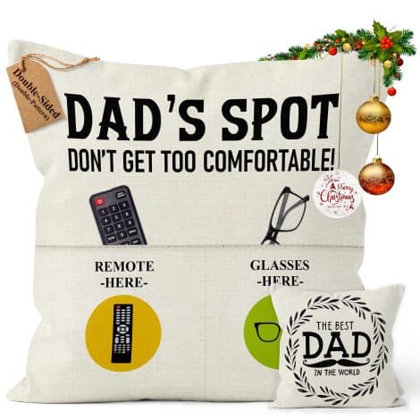 Dad’s Day Delight! Kies GIFT® Double-Sided Cushion Covers, perfect for Dad’s birthday and thoughtful daddy gifts. (18×18 Inches)