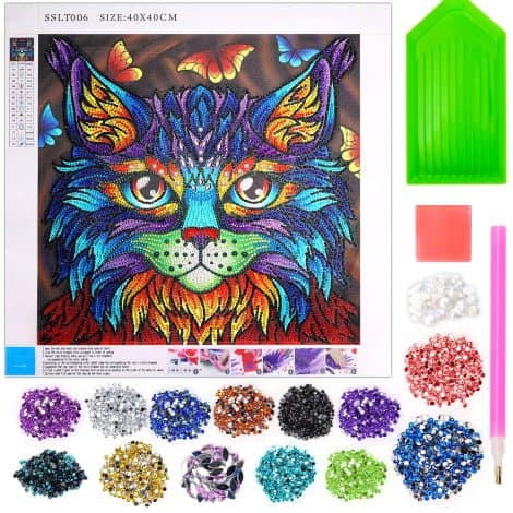 Diamond Painting Kits for Girls, Ages 9-15, with 5D Diamond Art and 40×40 cm size – Perfect Birthday or Easter Present.