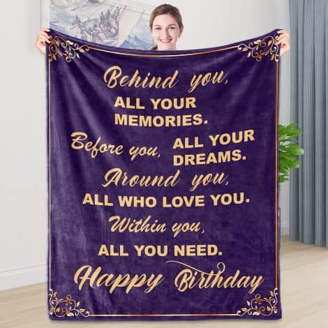 Shoppawhile Birthday Cozy Blanket – Perfectly Unique Gift for Women and Men, Funny Surprise for Loved Ones!