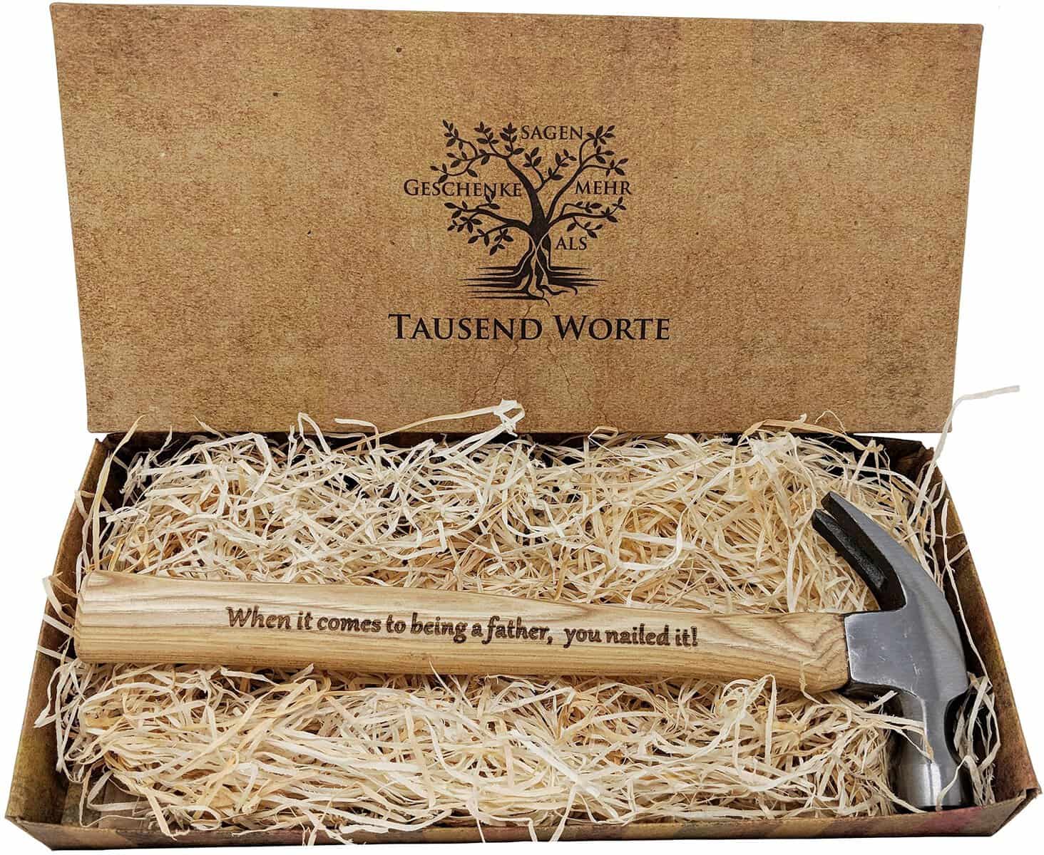 Really Special Present for Dads- Engraved Hammer:"Thank You for Helping me Build My Life." and"When it Comes to Being a Father, You Nailed it!"